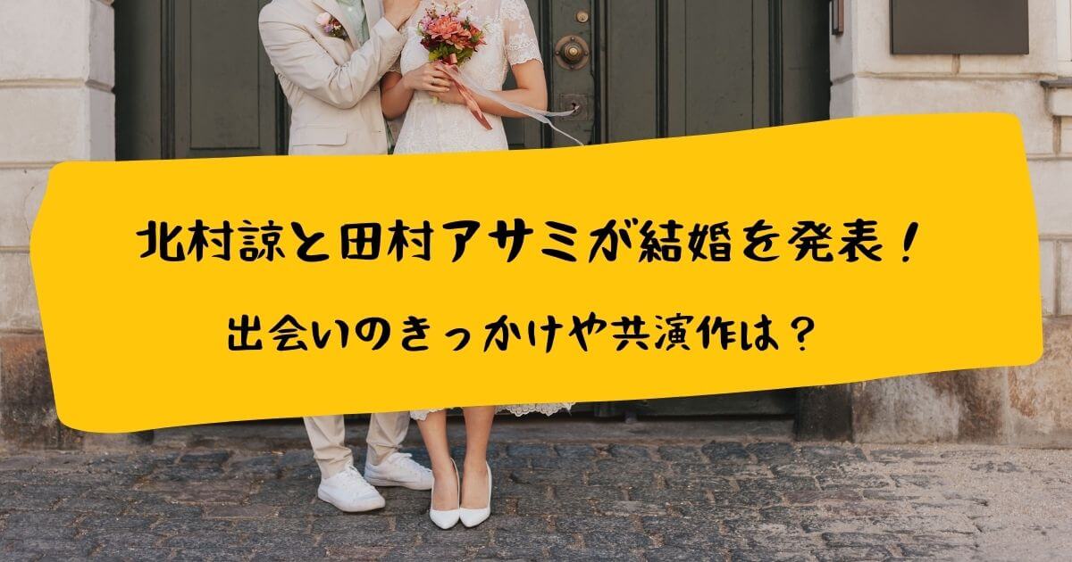 北村諒と田村アサミが結婚を発表！出会いのきっかけや共演作は？